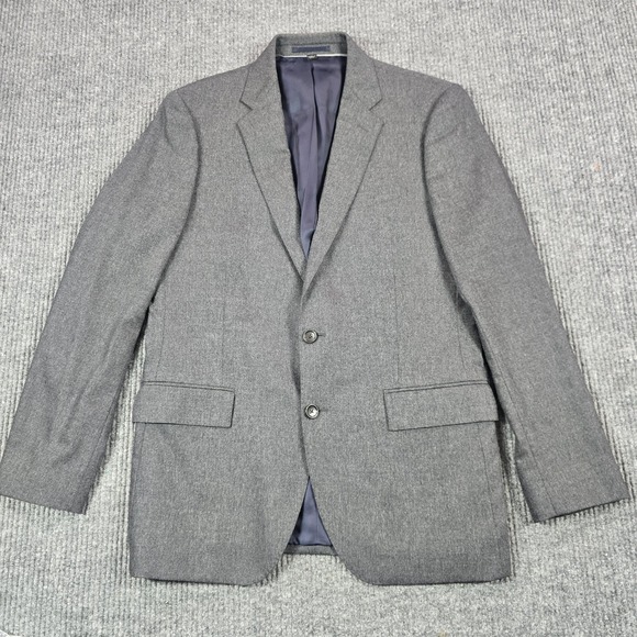 J.CREW Blazer Mens 40 Gray Ludlow Slim Wool Single-Breasted Lanificio Campore